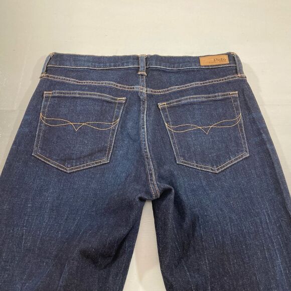 Polo Ralph Lauren Jeans Women’s 28 Blue Denim Chrystie Kick Flare Crop - Picture 5 of 13